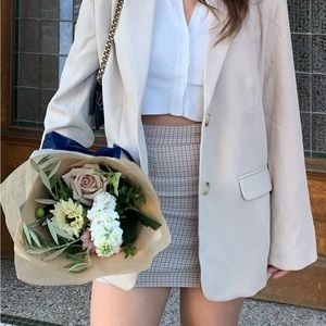 Garage plaid mini skirt